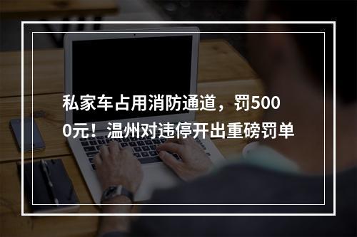 私家车占用消防通道，罚5000元！温州对违停开出重磅罚单