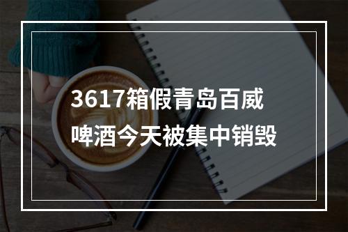 3617箱假青岛百威啤酒今天被集中销毁