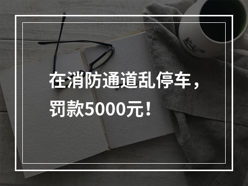 在消防通道乱停车，罚款5000元！