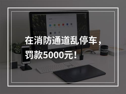 在消防通道乱停车，罚款5000元！