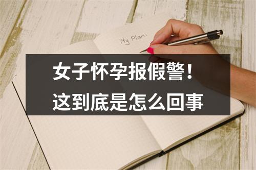女子怀孕报假警！这到底是怎么回事
