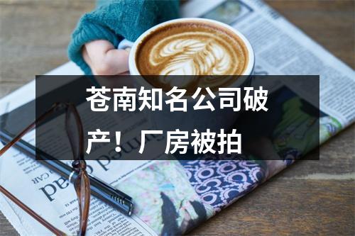 苍南知名公司破产！厂房被拍