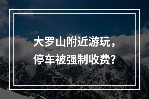 大罗山附近游玩，停车被强制收费？