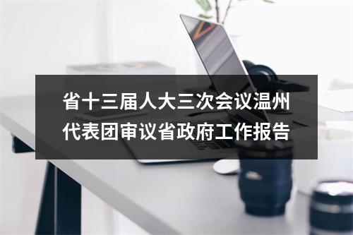 省十三届人大三次会议温州代表团审议省政府工作报告