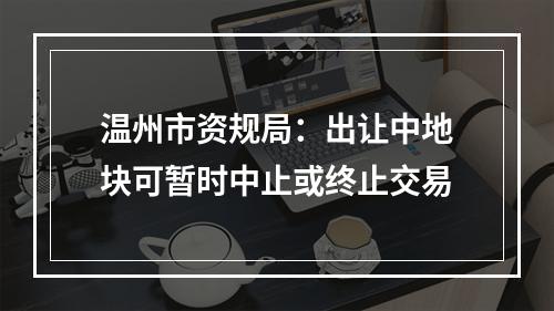 温州市资规局：出让中地块可暂时中止或终止交易