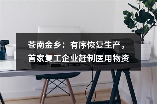 苍南金乡：有序恢复生产，首家复工企业赶制医用物资