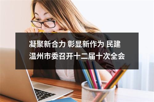凝聚新合力 彰显新作为 民建温州市委召开十二届十次全会