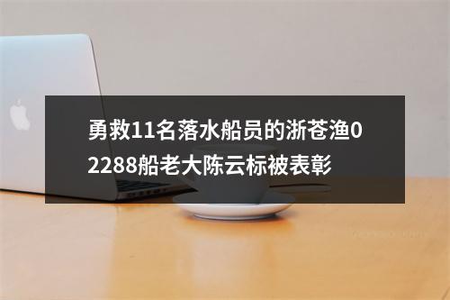 勇救11名落水船员的浙苍渔02288船老大陈云标被表彰