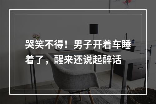 哭笑不得！男子开着车睡着了，醒来还说起醉话