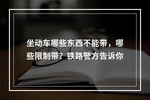 坐动车哪些东西不能带，哪些限制带？铁路警方告诉你