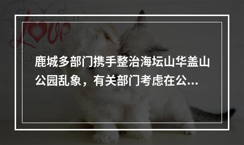 鹿城多部门携手整治海坛山华盖山公园乱象，有关部门考虑在公园设免费茶水点
