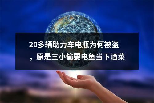 20多辆助力车电瓶为何被盗，原是三小偷要电鱼当下酒菜