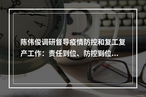 陈伟俊调研督导疫情防控和复工复产工作：责任到位、防控到位、服务到位