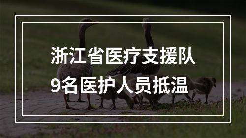 浙江省医疗支援队9名医护人员抵温