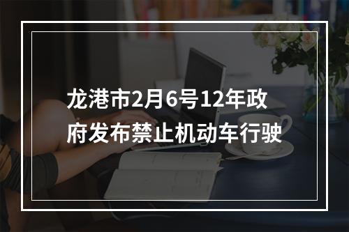 龙港市2月6号12年政府发布禁止机动车行驶