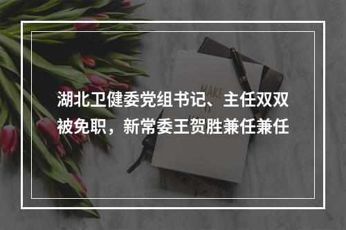 湖北卫健委党组书记、主任双双被免职，新常委王贺胜兼任兼任