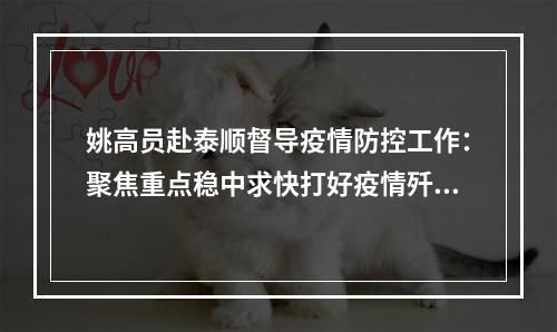 姚高员赴泰顺督导疫情防控工作：聚焦重点稳中求快打好疫情歼灭战