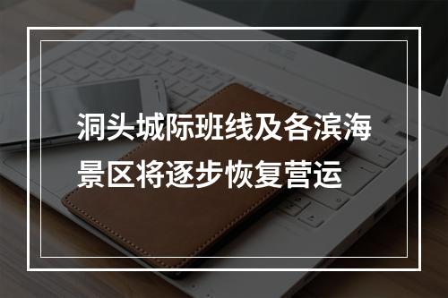 洞头城际班线及各滨海景区将逐步恢复营运