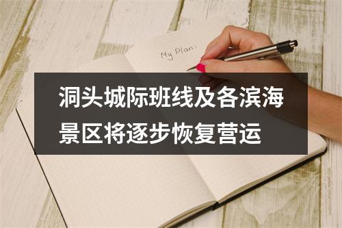 洞头城际班线及各滨海景区将逐步恢复营运