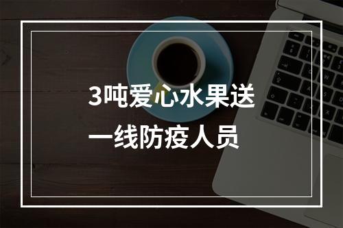 3吨爱心水果送一线防疫人员