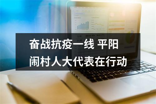 奋战抗疫一线 平阳闹村人大代表在行动