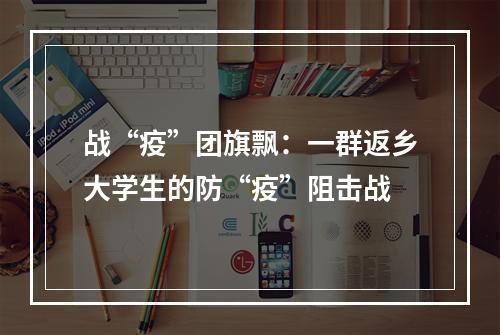 战“疫”团旗飘：一群返乡大学生的防“疫”阻击战