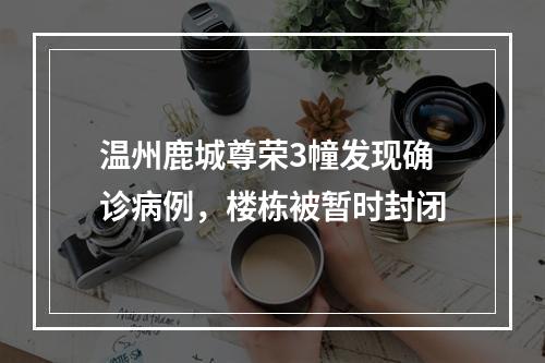 温州鹿城尊荣3幢发现确诊病例，楼栋被暂时封闭