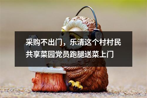 采购不出门，乐清这个村村民共享菜园党员跑腿送菜上门