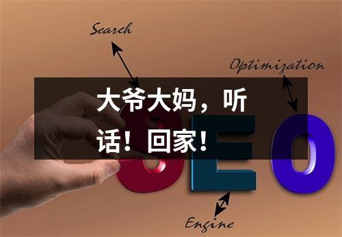 大爷大妈，听话！回家！