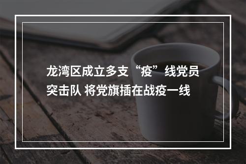 龙湾区成立多支“疫”线党员突击队 将党旗插在战疫一线