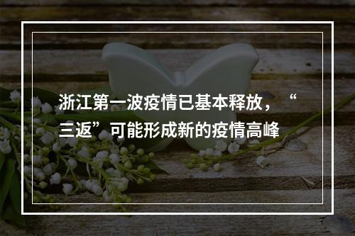 浙江第一波疫情已基本释放，“三返”可能形成新的疫情高峰