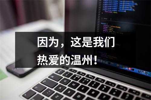 因为，这是我们热爱的温州！