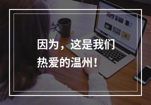 因为，这是我们热爱的温州！