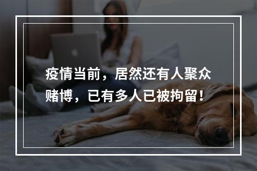 疫情当前，居然还有人聚众赌博，已有多人已被拘留！