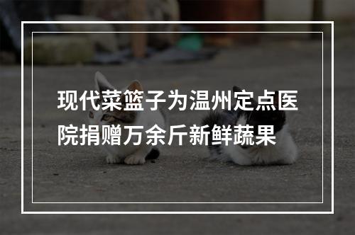 现代菜篮子为温州定点医院捐赠万余斤新鲜蔬果