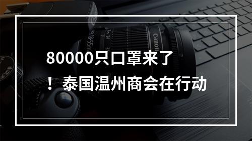 80000只口罩来了！泰国温州商会在行动