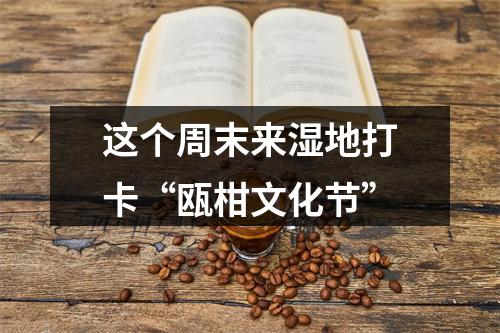 这个周末来湿地打卡“瓯柑文化节”
