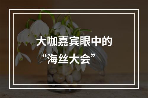 大咖嘉宾眼中的“海丝大会”