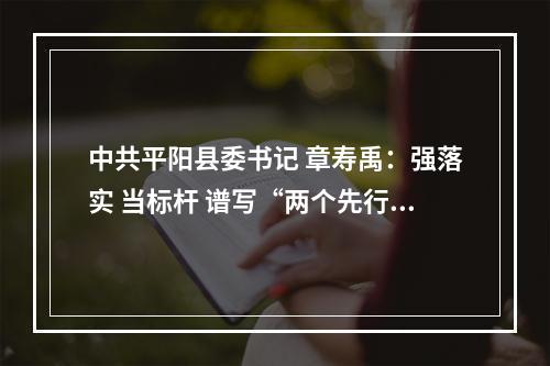 中共平阳县委书记 章寿禹：强落实 当标杆 谱写“两个先行”平阳篇章