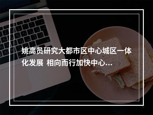 姚高员研究大都市区中心城区一体化发展  相向而行加快中心城区扩容提质