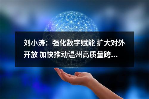 刘小涛：强化数字赋能 扩大对外开放 加快推动温州高质量跨越式发展