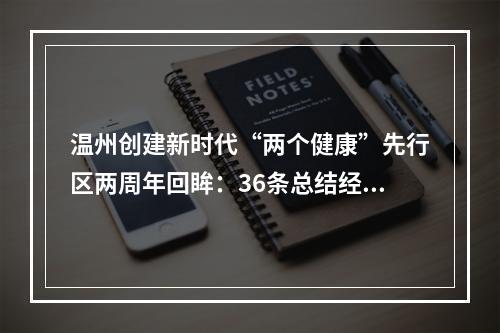 温州创建新时代“两个健康”先行区两周年回眸：36条总结经验获复制推广