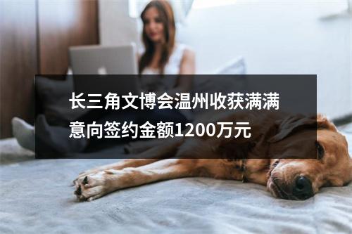 长三角文博会温州收获满满 意向签约金额1200万元