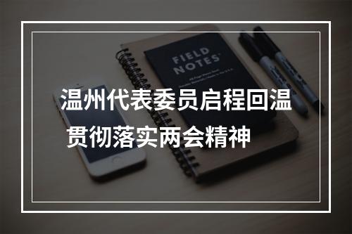 温州代表委员启程回温 贯彻落实两会精神