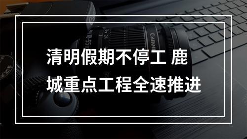 清明假期不停工 鹿城重点工程全速推进
