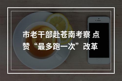 市老干部赴苍南考察 点赞“最多跑一次”改革