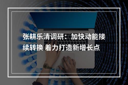 张耕乐清调研：加快动能接续转换 着力打造新增长点
