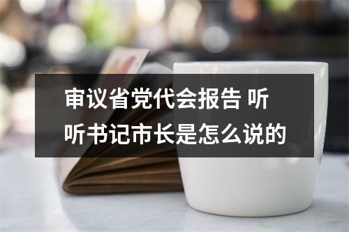 审议省党代会报告 听听书记市长是怎么说的