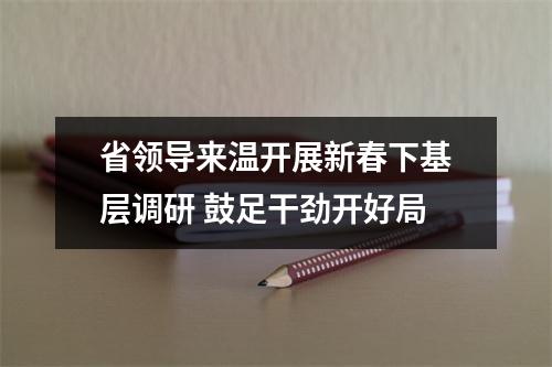省领导来温开展新春下基层调研 鼓足干劲开好局