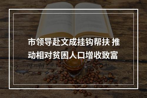 市领导赴文成挂钩帮扶 推动相对贫困人口增收致富